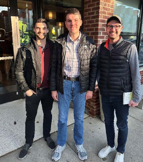 Joe Gigax (center) with Jeff Ryan (left) and David Gerndt (right)